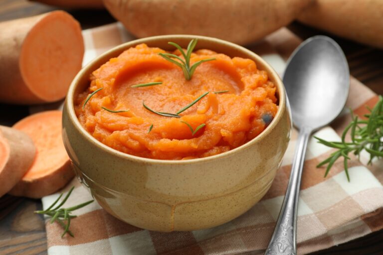 purée de patate douce