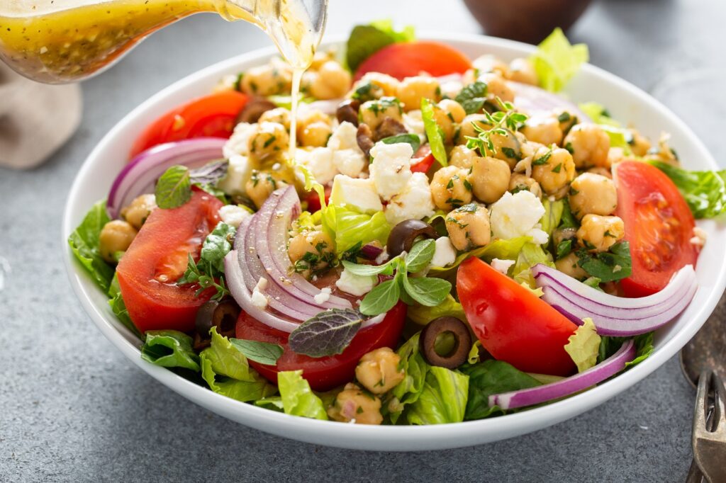 salade aux pois chiche et à la féta