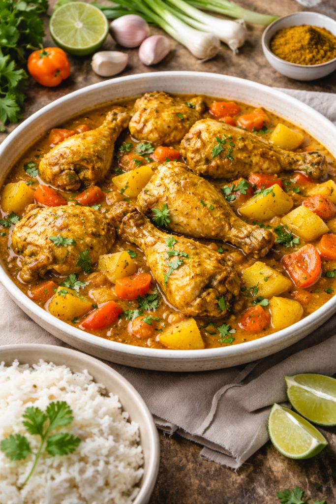 recette et origine du colombo de poulet